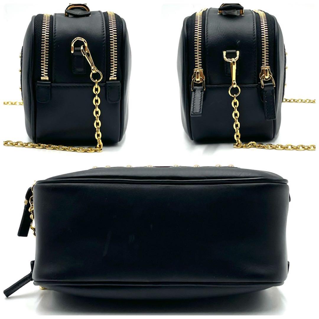 極美品● フェラガモ 2way ショルダーバッグ ガンチーニ ブラック レザー