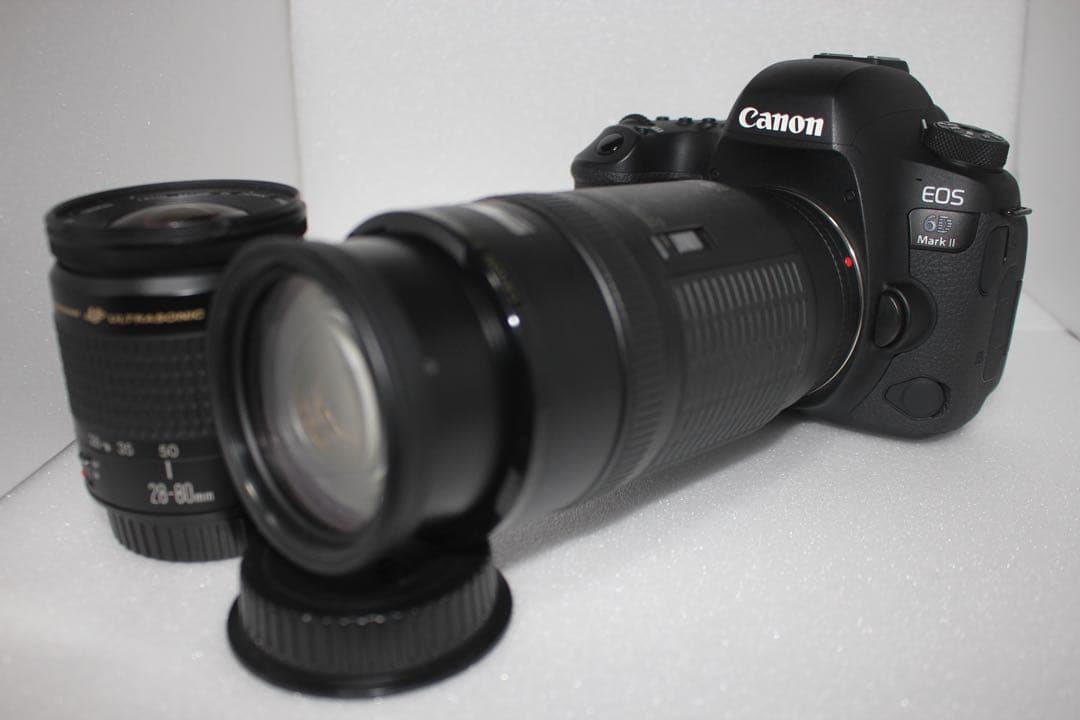 一眼レフ　Canon EOS 6D Mark II標準&望遠ダブルレンズセット
