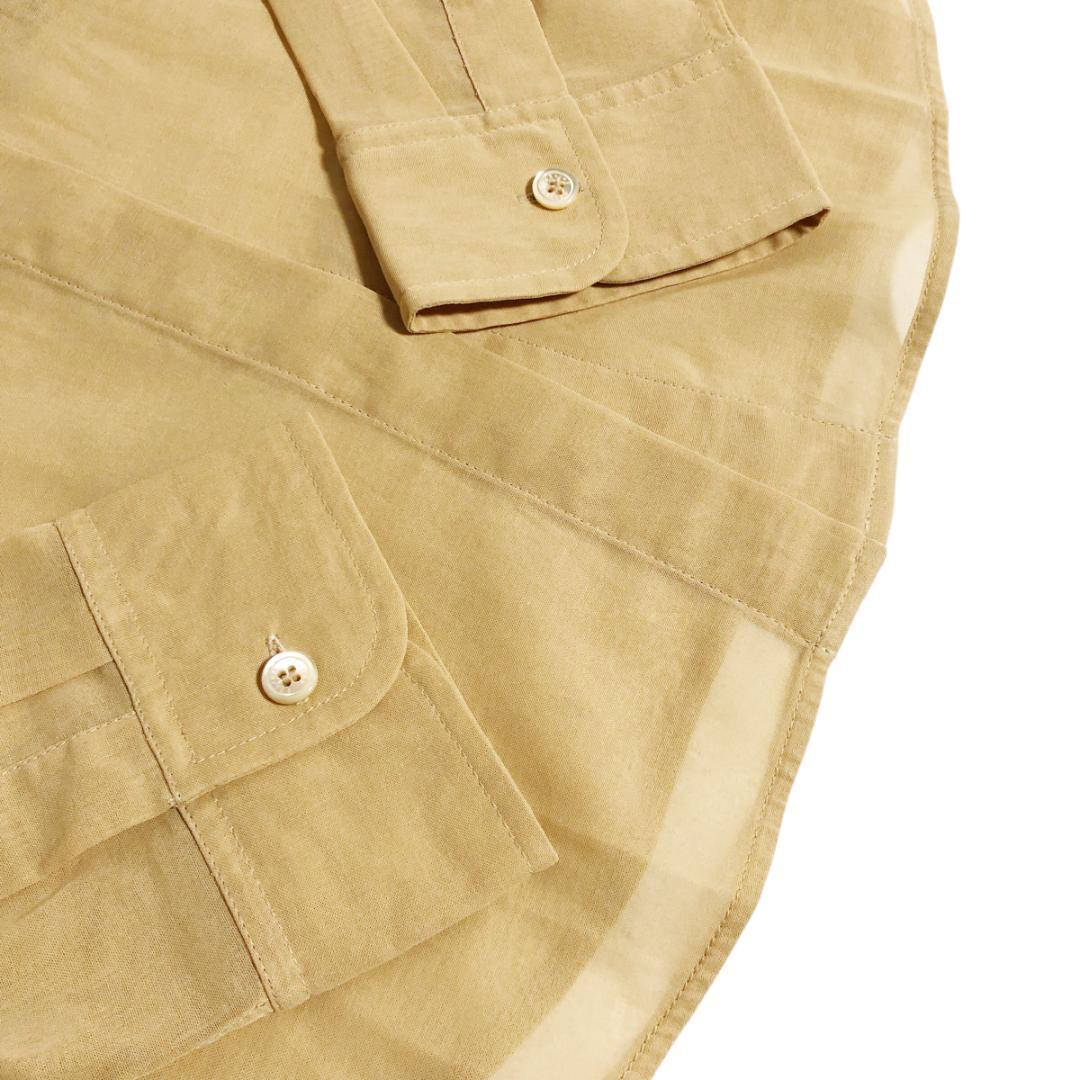 セリーヌ シースルー シャツ ブラウス 長袖 36 ベージュ