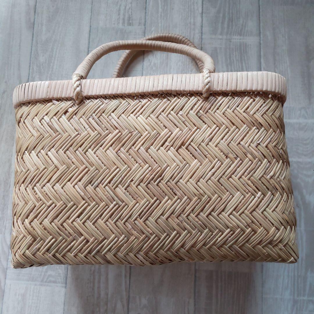 鳥越竹細工　竹かご　買い物かご　市場かご　岩手 すず竹