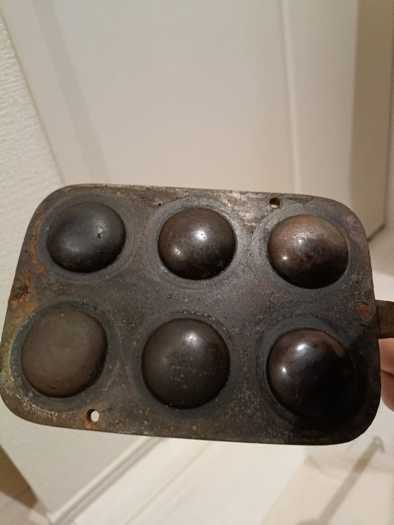 時代物　和菓子　焼き型　煎餅焼き器 金属製 菓子型 古道具 鉄製 調理器具