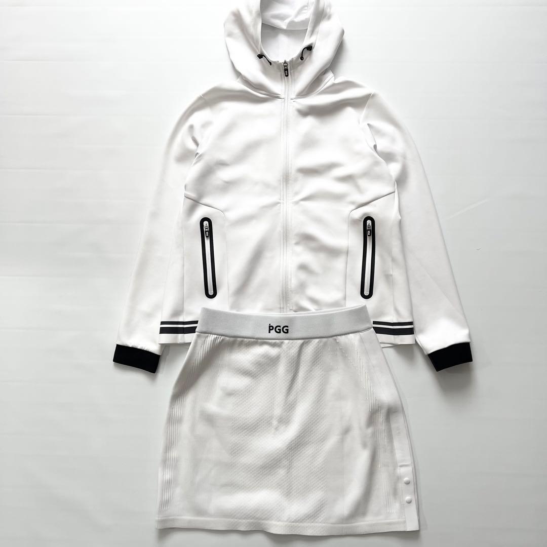 Pearly gates パーリーゲイツ　セットアップ　パーカー　スカート　ロゴ