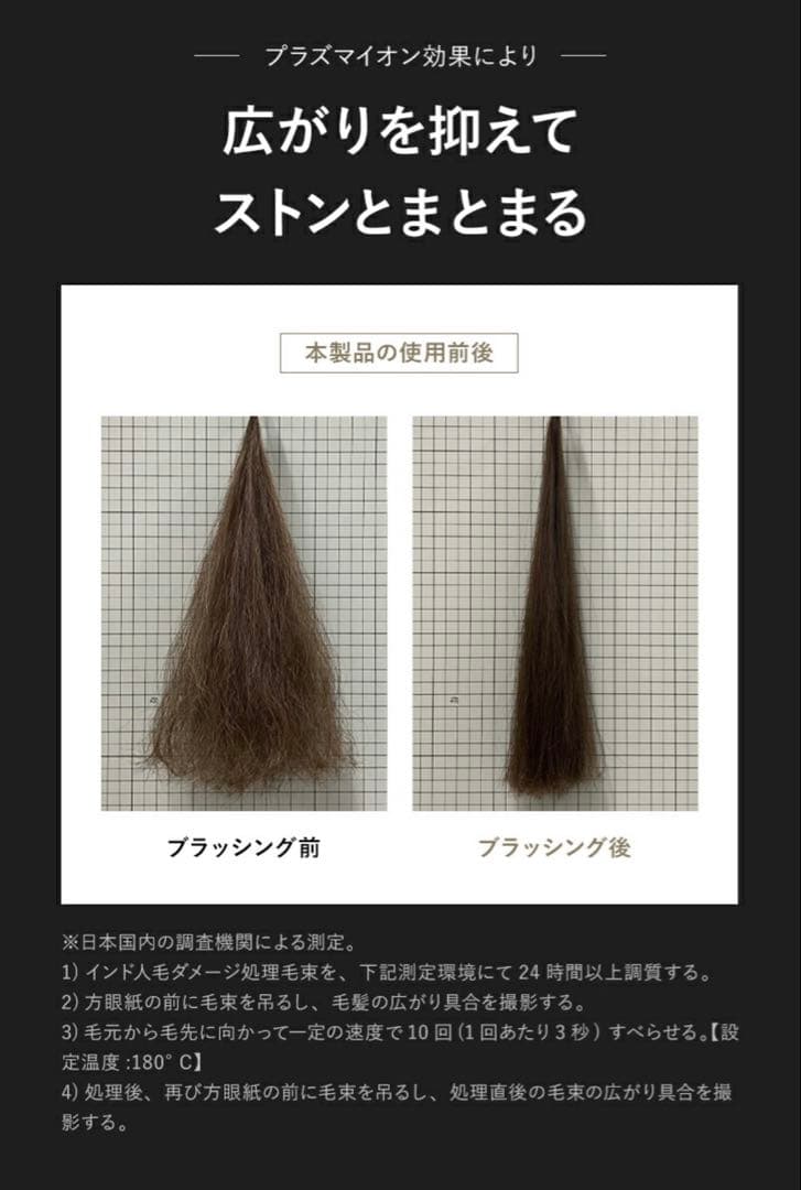 【新品/未使用】Lupilina(R) ヒートブラシ ヘアアイロン ブラック