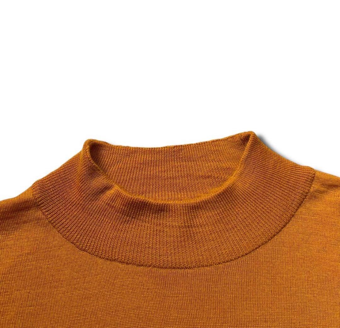 美品 JOHN SMEDLEY 30G モックネック ニット ウール セーター