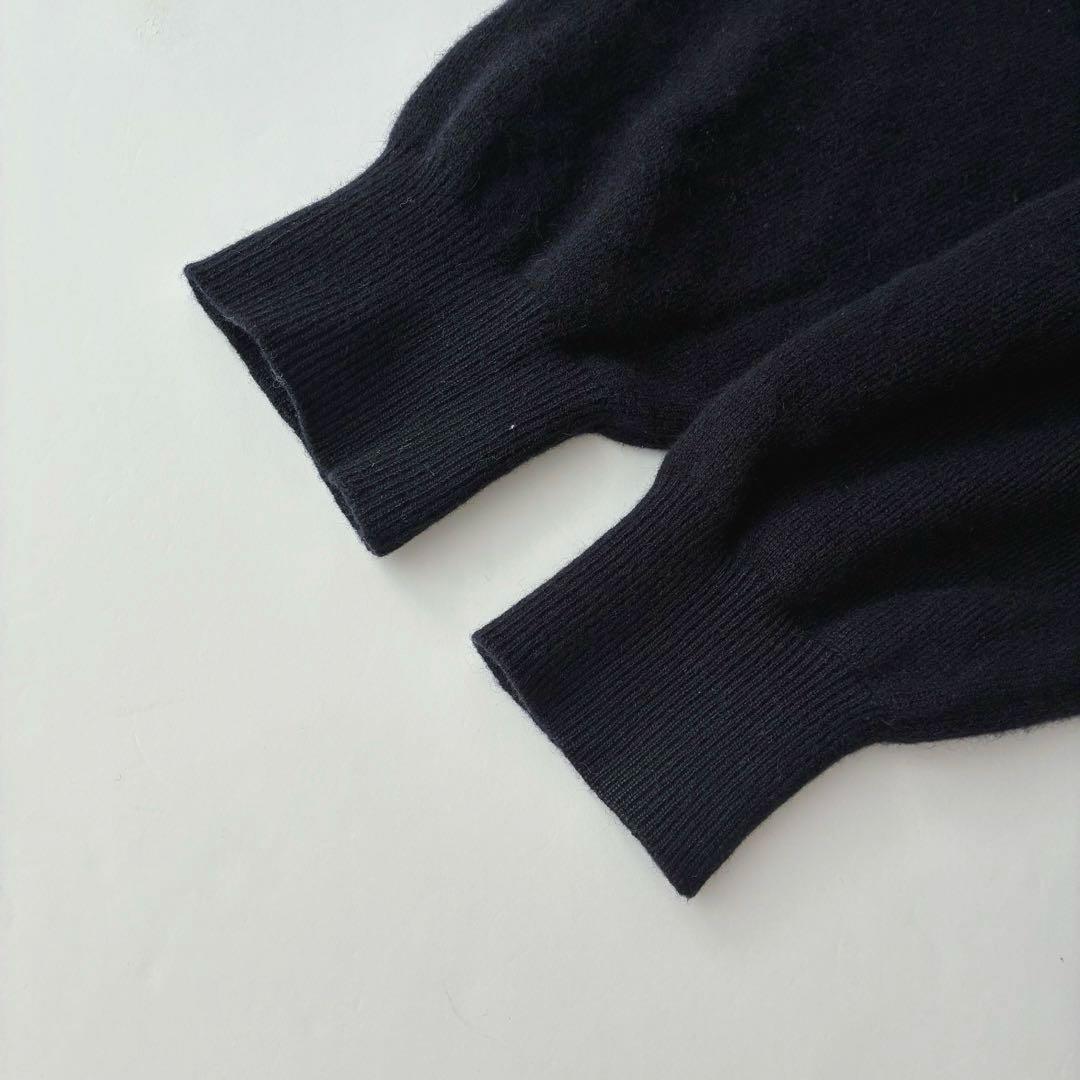 美品 カシミヤ LANDS ENDネイビー ニット クルーネック セーター L