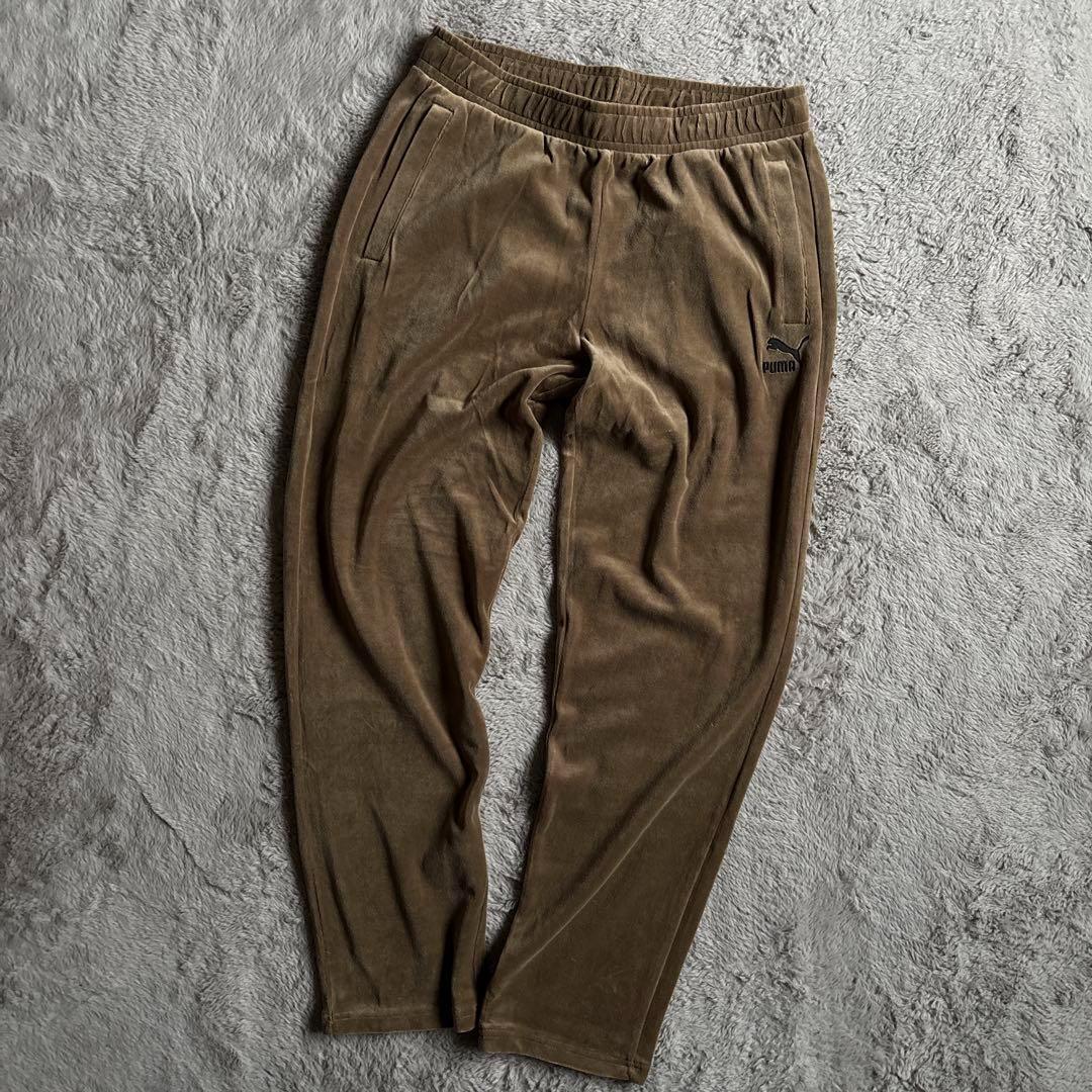 新品 人気モデル　PUMA プーマ ベロア セットアップ ブラウン M