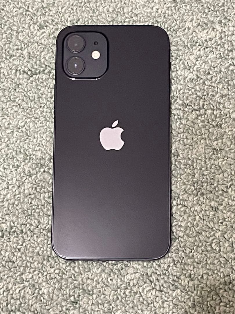 Apple iPhone 12 64GB ブラック 本体　ガラスコーティング済