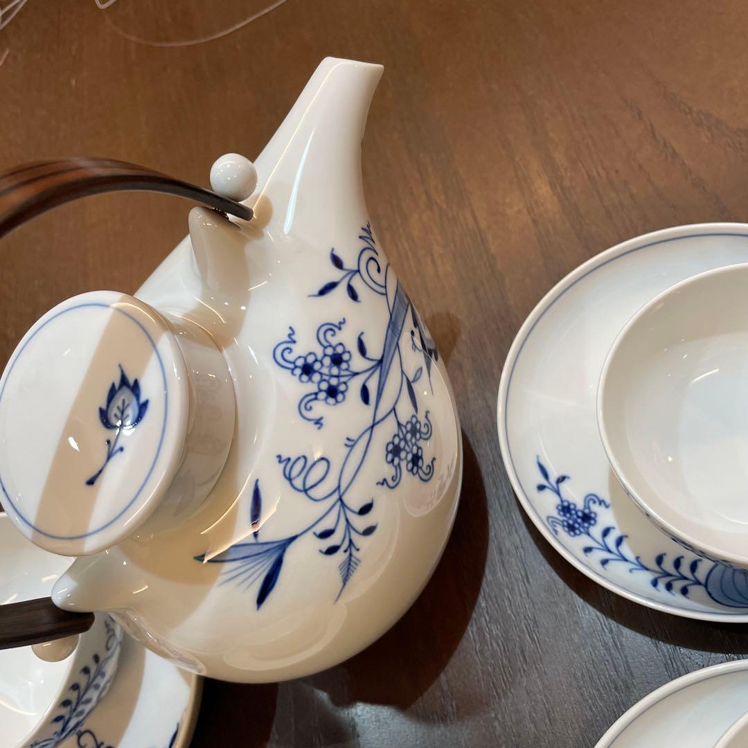 マイセン　ブルーオーキッド茶器急須セット