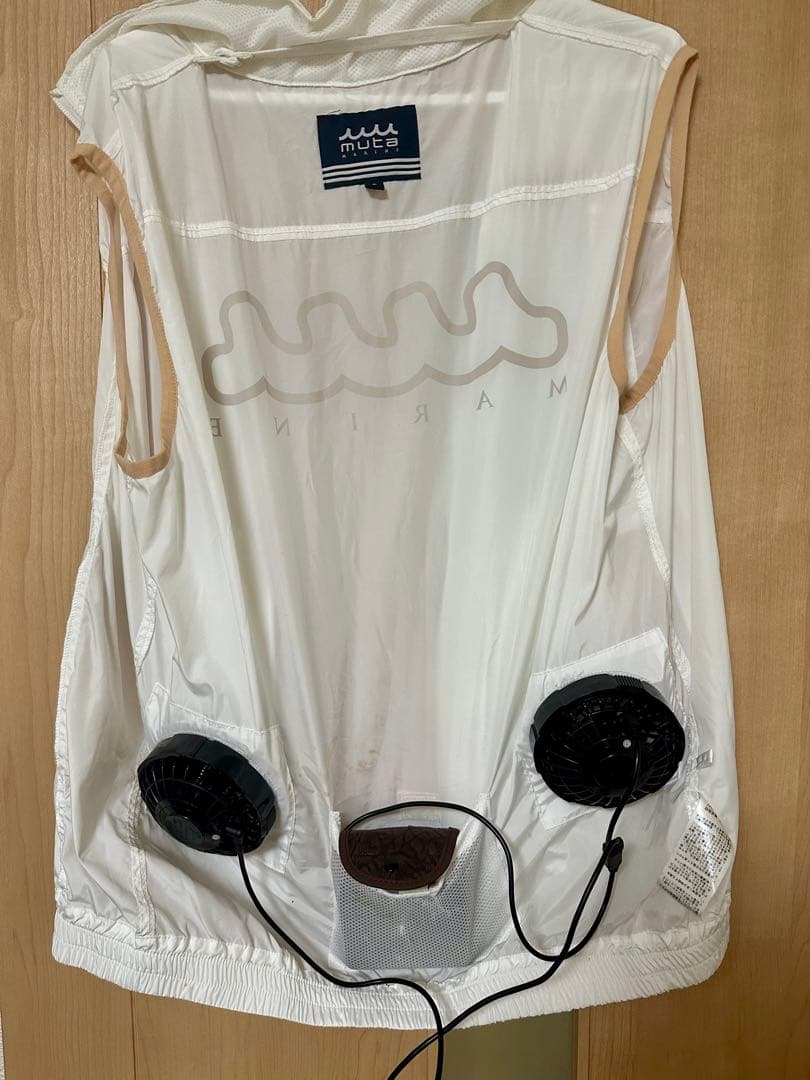 MUTU MARINE 空調　ファン付きベスト ホワイト✖️ベージュ