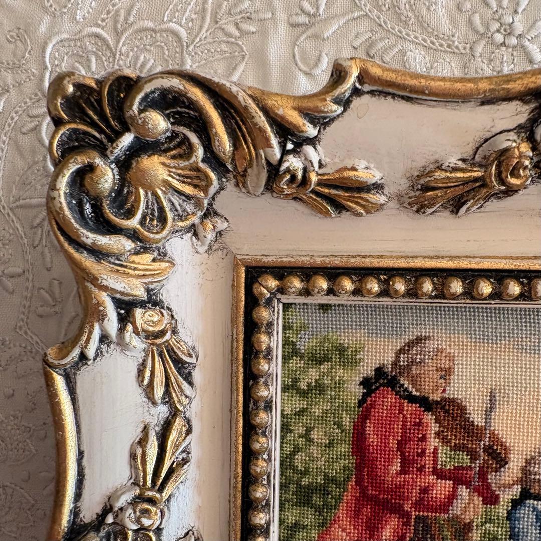 プチポアン刺繍　額　フレーム　オーストリア製