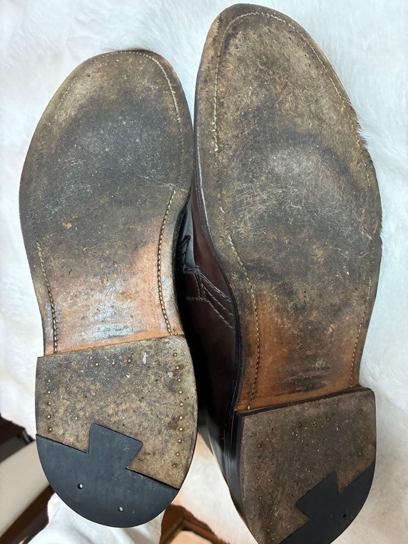 27cm オールデン　チャッカブーツ　バーガンディー　純正シューツリー、袋付き