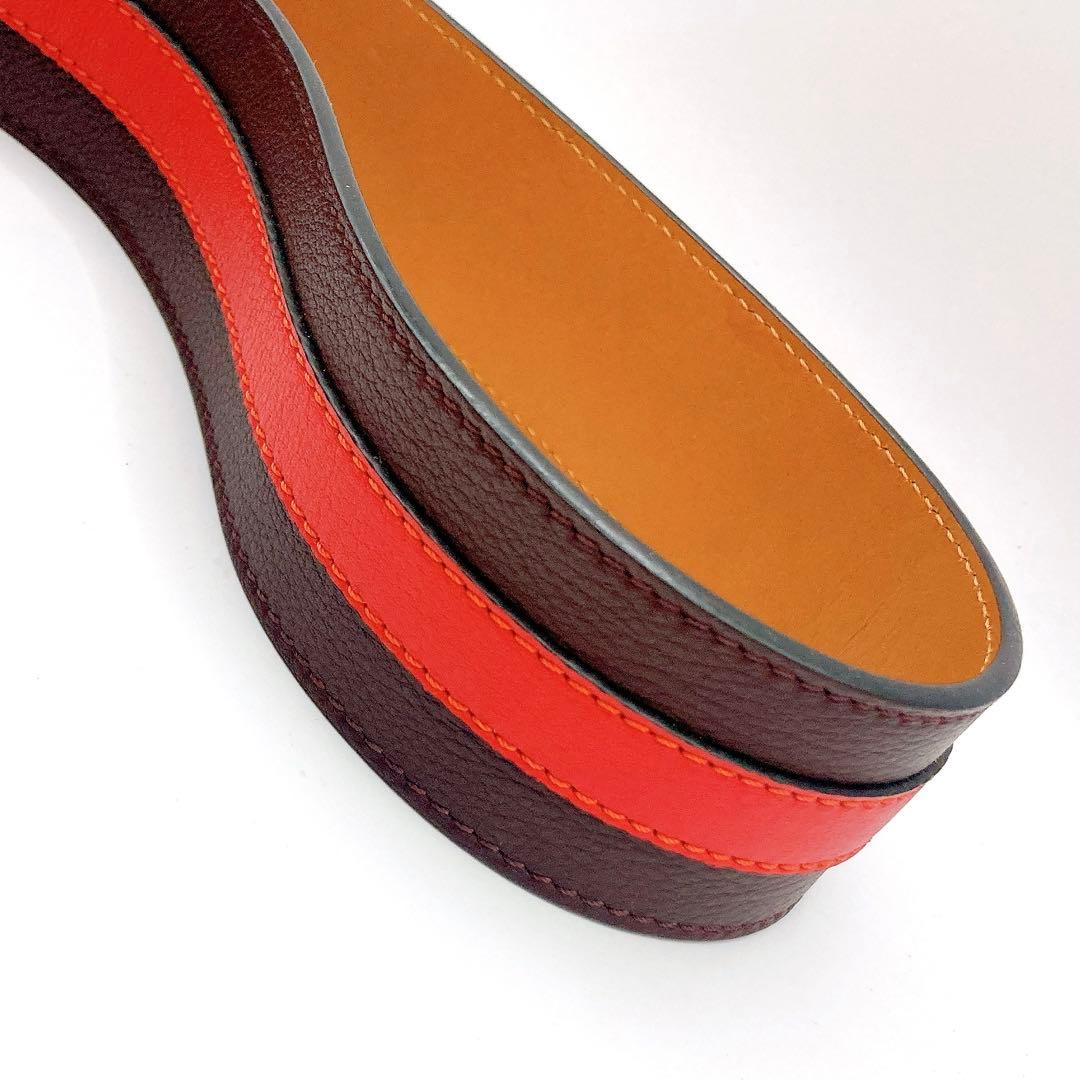 極美品✨LOEWE ロエベ　ショルダーストラップ　レザー　ゴールド金具　ロゴ有り