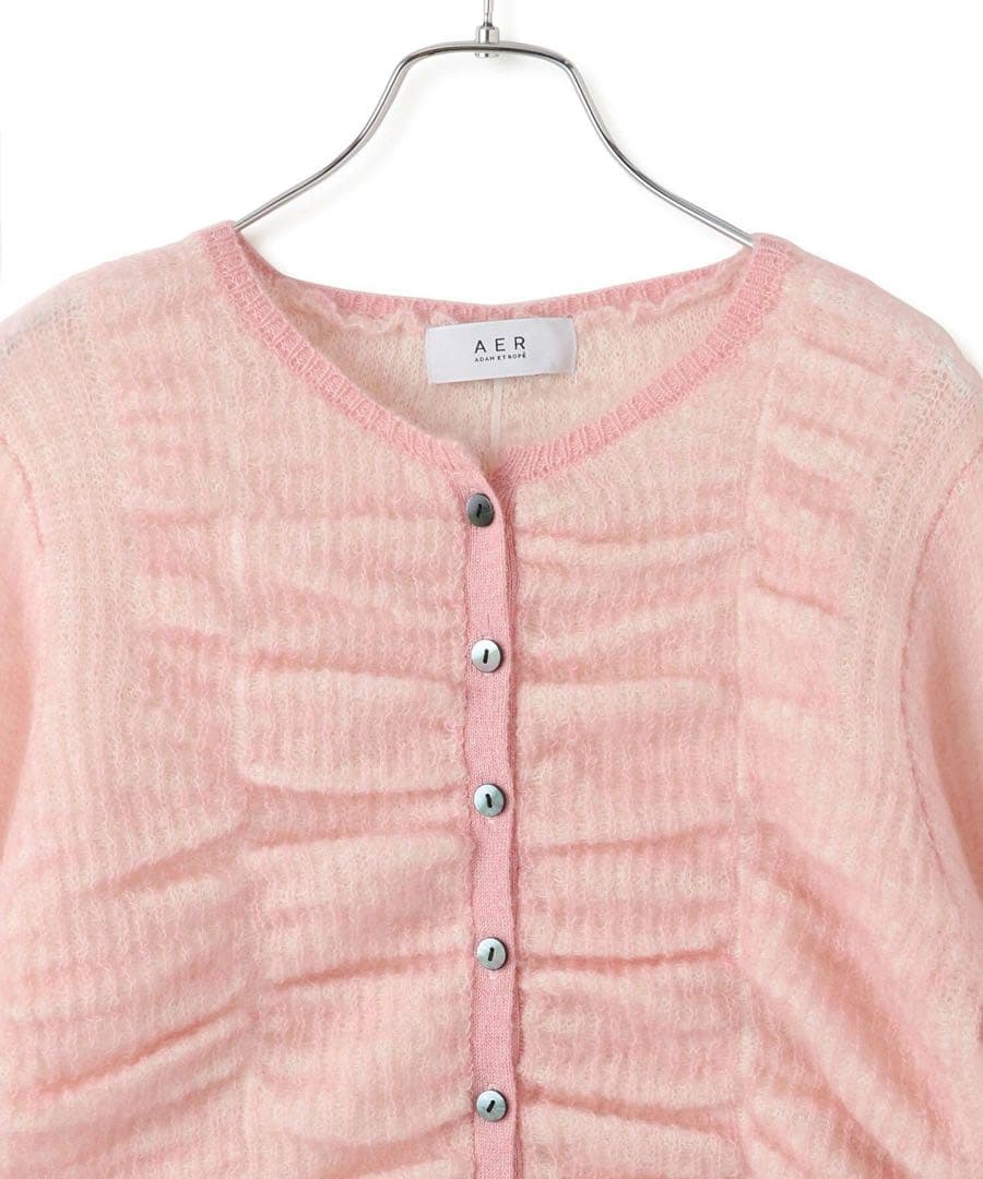 [ADAM ET ROPÉ] 2025AW ダブルモヘアシャーリングカーディガン
