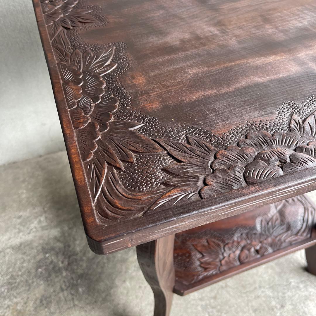 軽井沢彫り　1〜2人がけテーブル