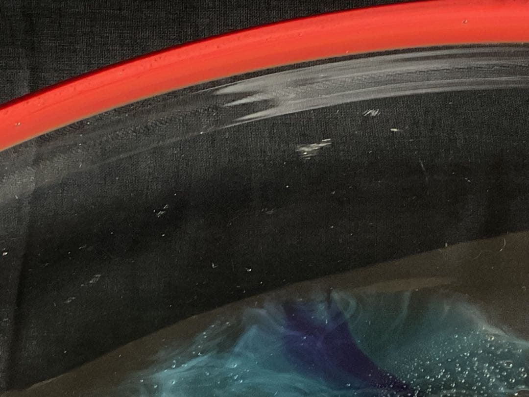 岩田藤七(1893-1980) 美しい「ガラス抽象画大皿」アート絵皿