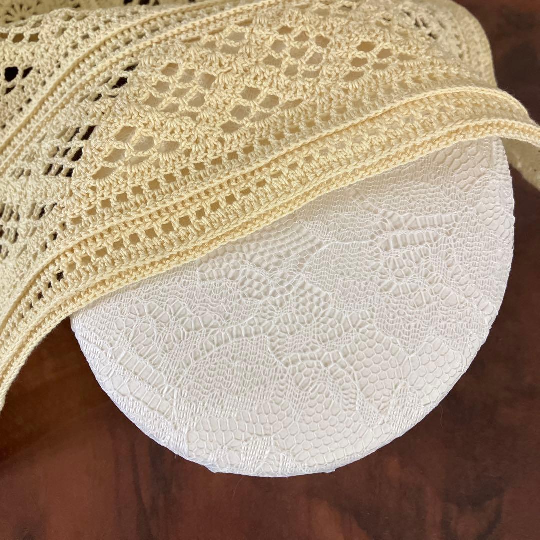 専用　レース編みドイリー　長方形　クロッシェモチーフ付き