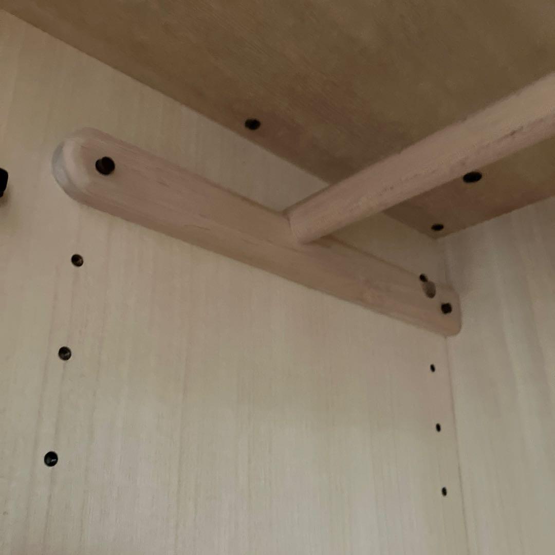 ダークブラウン木製洋服タンス　府中家具