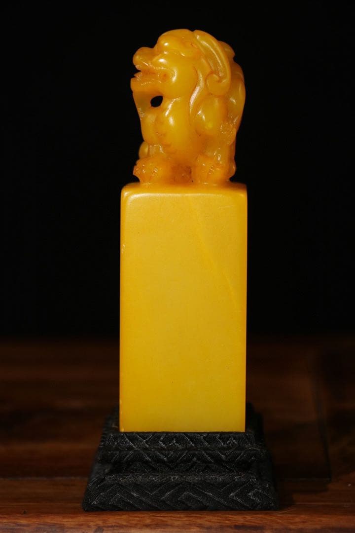 旧蔵逸品　田黄石「親子印」