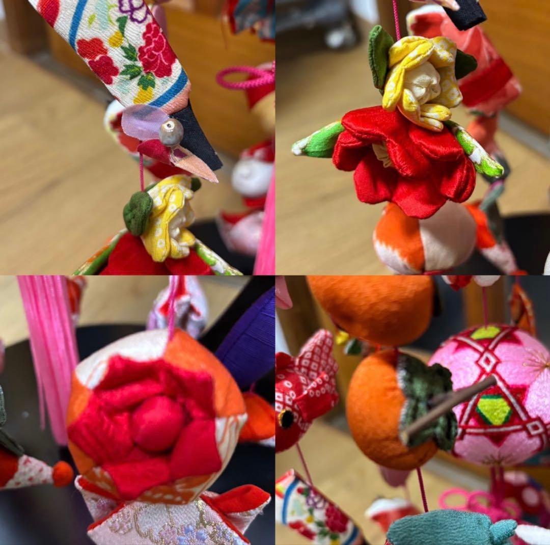 女の子の節句・お雛様つるし飾り・古布・正絹・ハンドメイド❗️