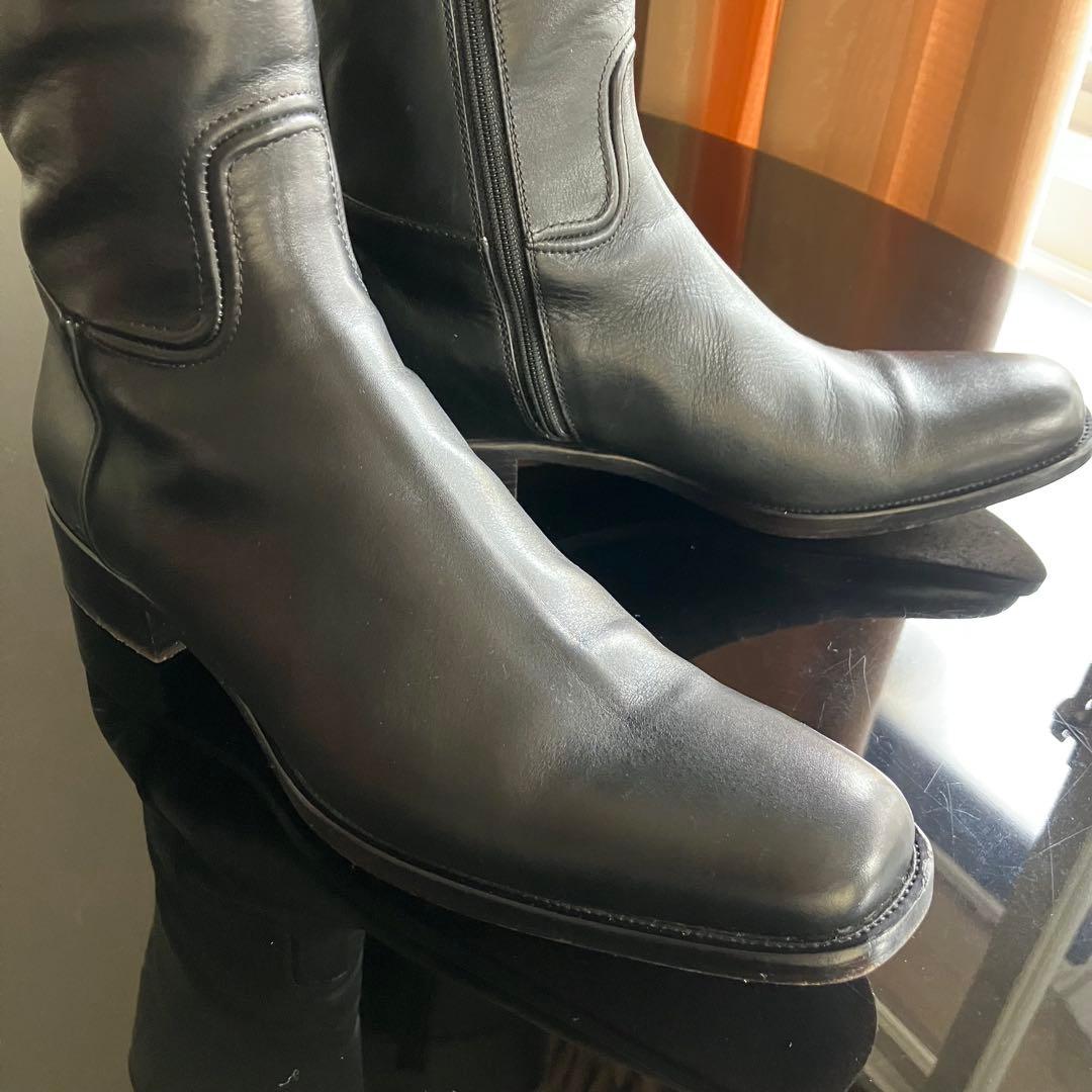 希少　ALAIA レザーロングブーツ　ビンテージ　アズディン・アライア　マドンナ