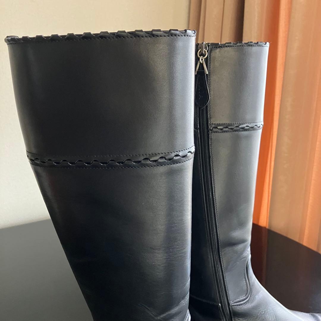 希少　ALAIA レザーロングブーツ　ビンテージ　アズディン・アライア　マドンナ