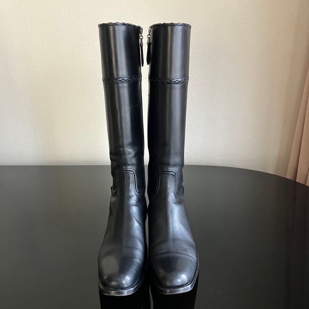 希少　ALAIA レザーロングブーツ　ビンテージ　アズディン・アライア　マドンナ