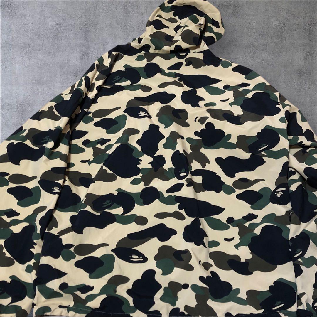 A BATHING APE カモ柄 ナイロンジャケット ジップパーカー　Lサイズ