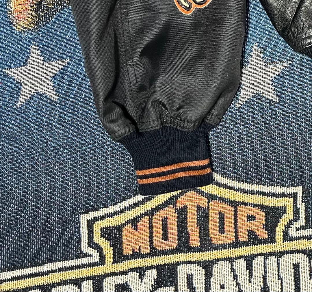 【激レア】90s ハーレーダビッドソン レザー 黒スタジャン