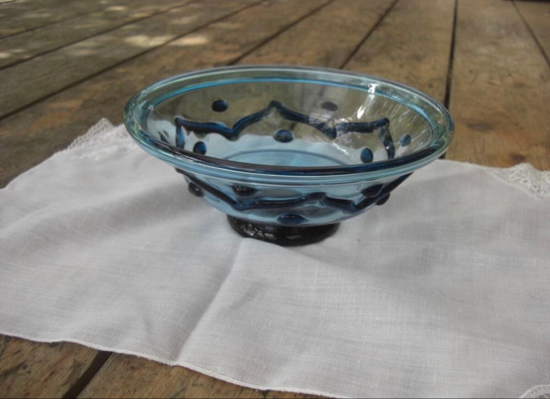 舩木倭帆さんの吹きガラス　大鉢　ボウル　ガラス器 コンポート