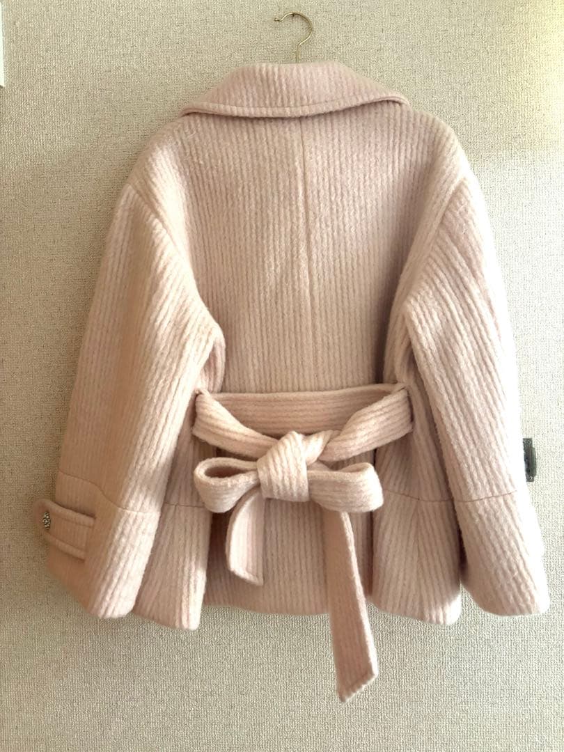 Herlipto Odette Wool-Blend Coat ピンク