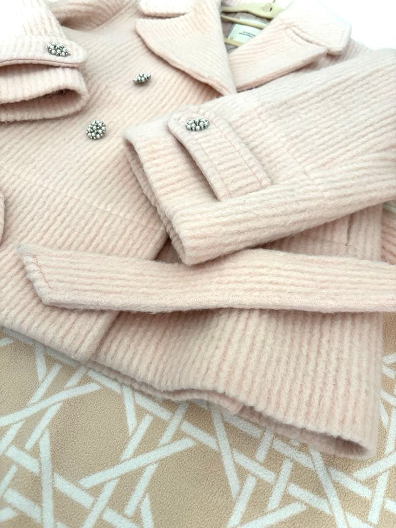 Herlipto Odette Wool-Blend Coat ピンク