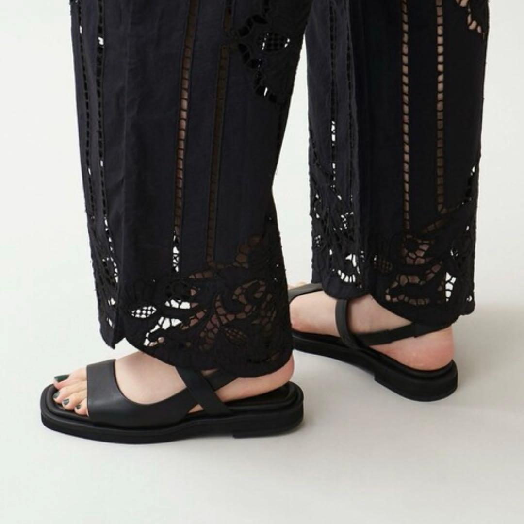 新品　オデットエオディール　インサイドセパレートソフトサンダル　ブラック23.0