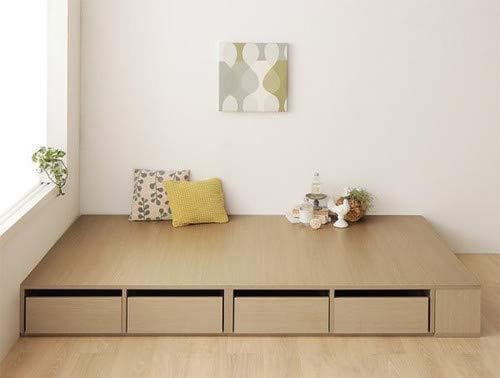 【専用】頑丈＆多機能「小上がりベッド」 シングル オークホワイト ひだまり