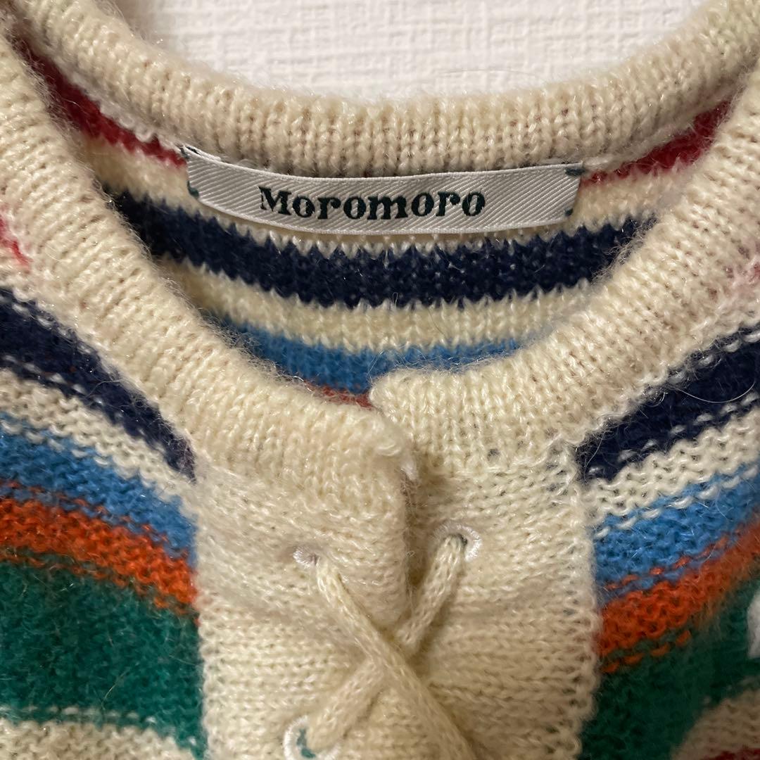 Moromoro2 ニット color knited string vest