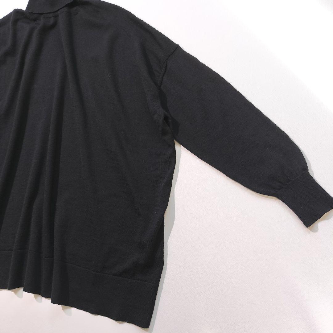 WIRROW ウィロー ウール タートルネック ニット プルオーバー ブラック