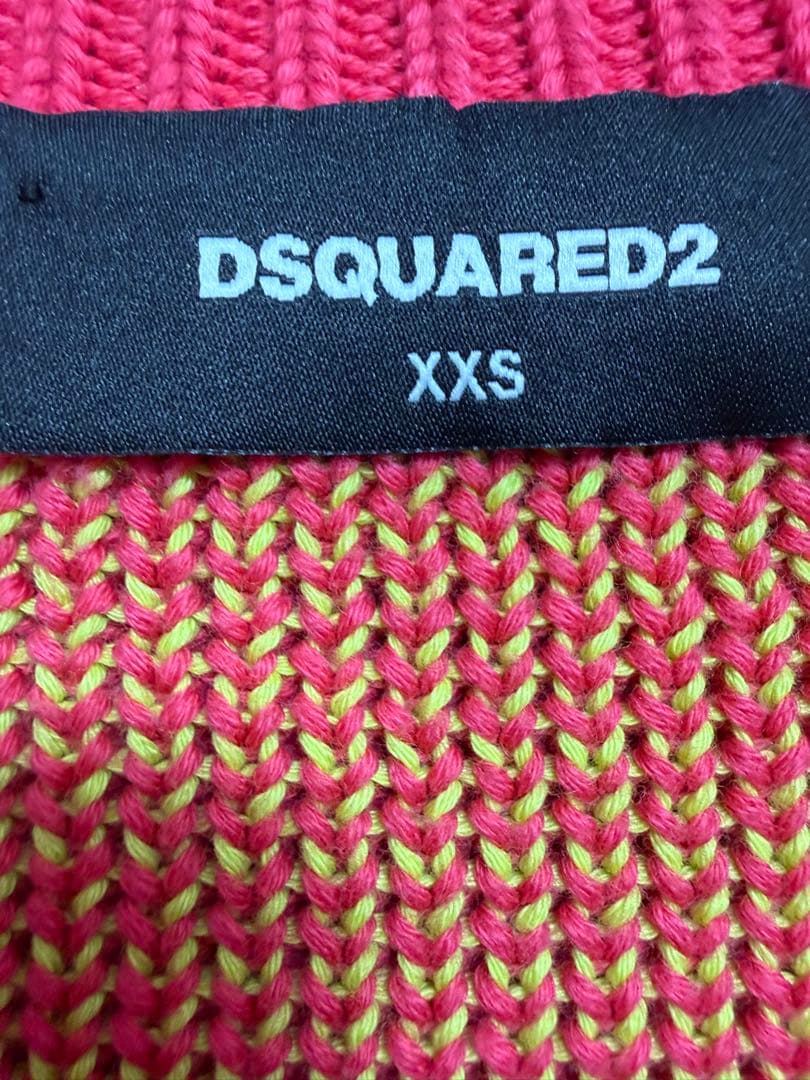 DSQUARED2 ロゴニットセーター XXS ピンク・ライム