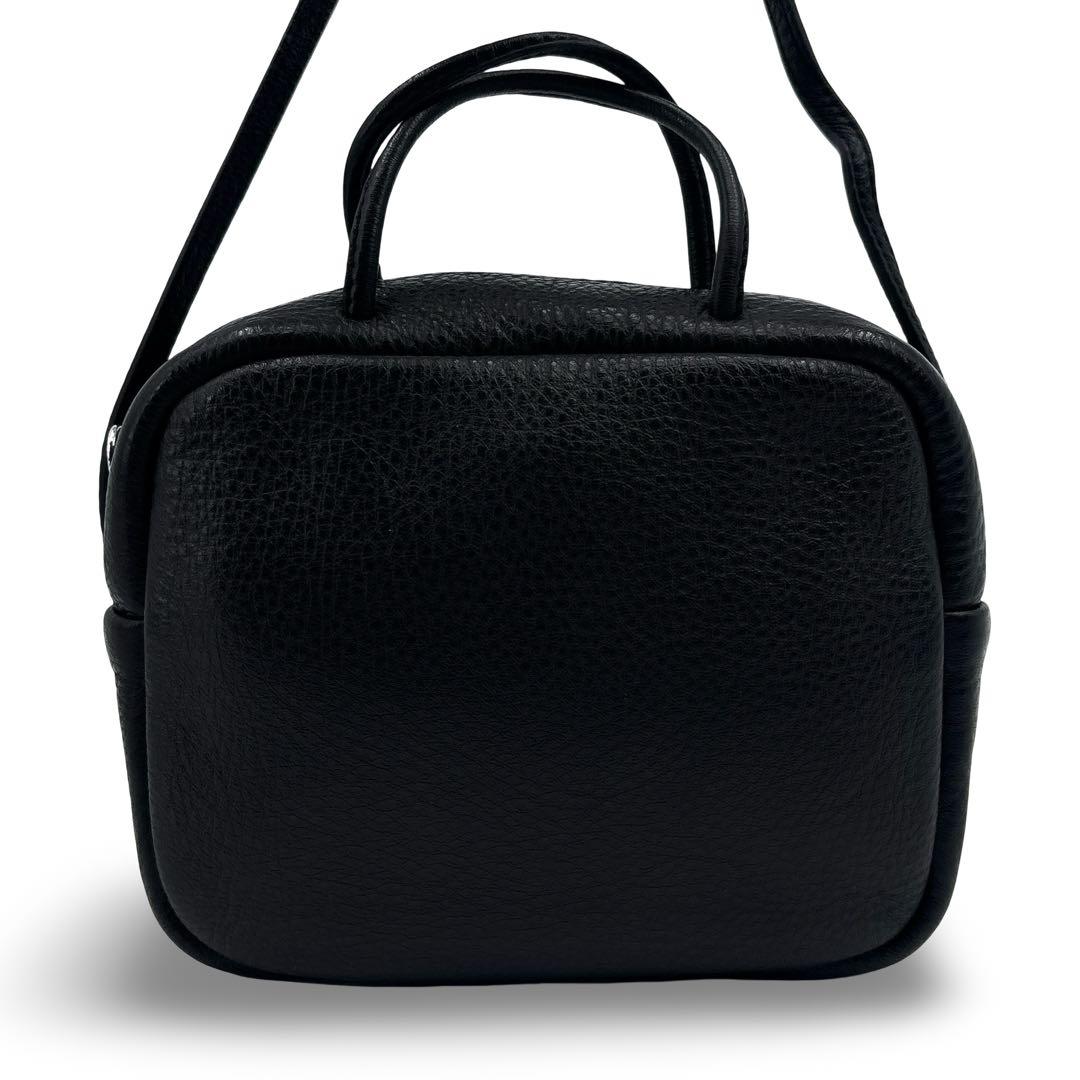 【未使用級　極美品】Aeta アエタ 2WAY　ショルダーバッグ 　シボ革　黒