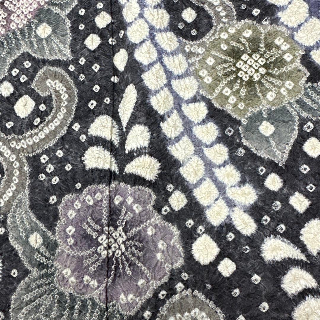 藤娘きぬたや 薄グレー 総絞り 下り藤 訪問着