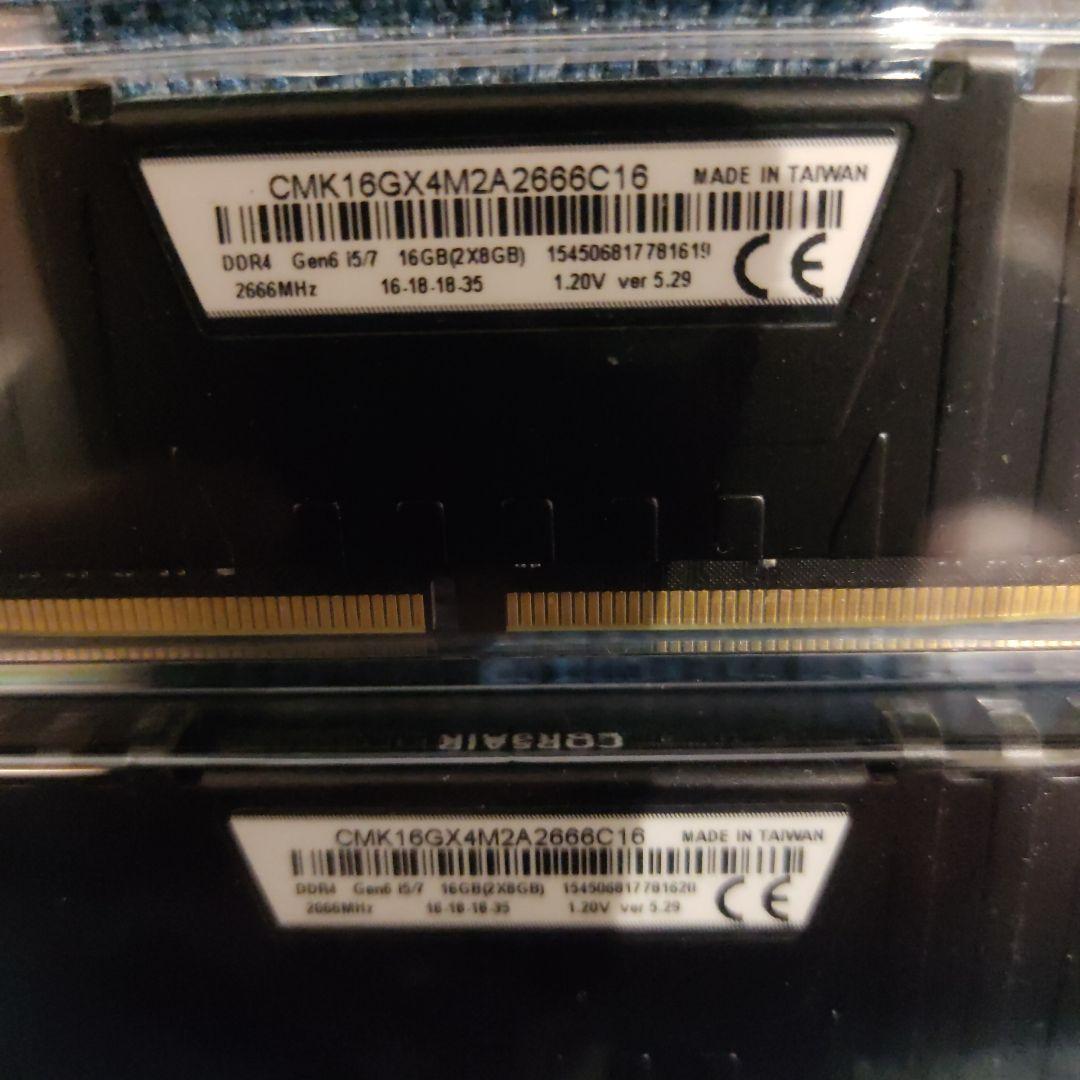 デスクトップ用メモリ　DDR4 2666MHz 16GB