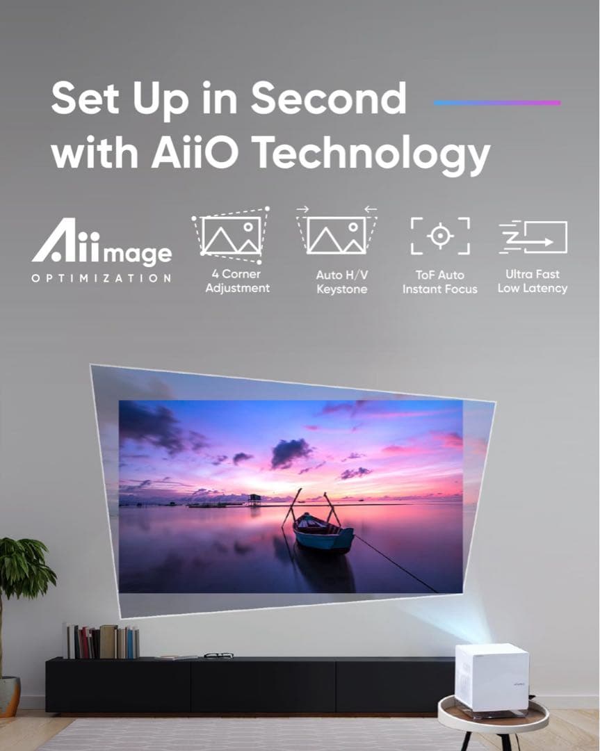 【新品未開封】NOMVDIC P1000 4K 短焦点 ホームプロジェクター