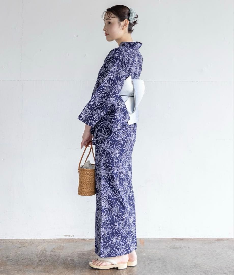 美品【二橋染工場】捺染こだわり浴衣2点セット