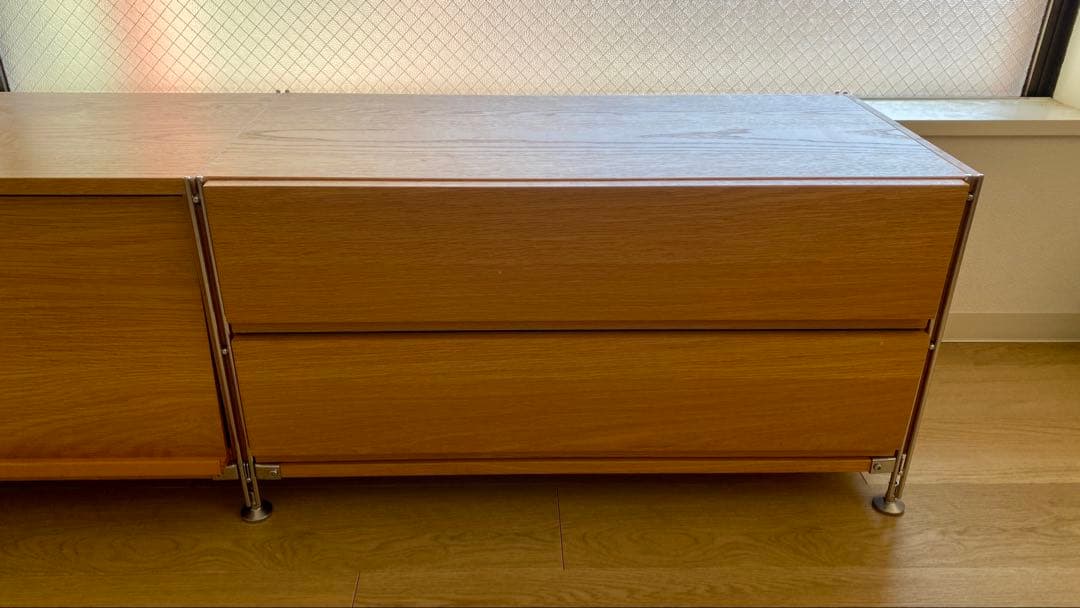 限定割引　無印良品　ステンレスユニットシェルフ　オーク　木製　セット売り