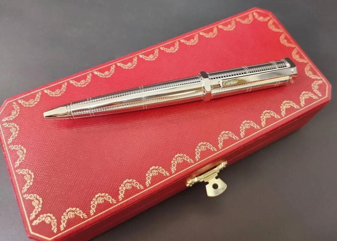 未使用 カルティエ 　サントス デュモン ボールペン パラジウム フィニッシュ