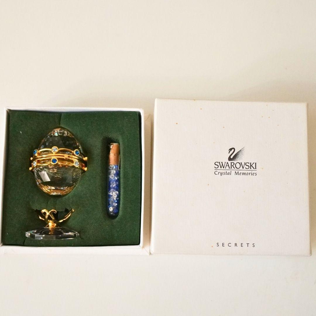 スワロフスキー エッグ ガーランド ゴールドコーティング