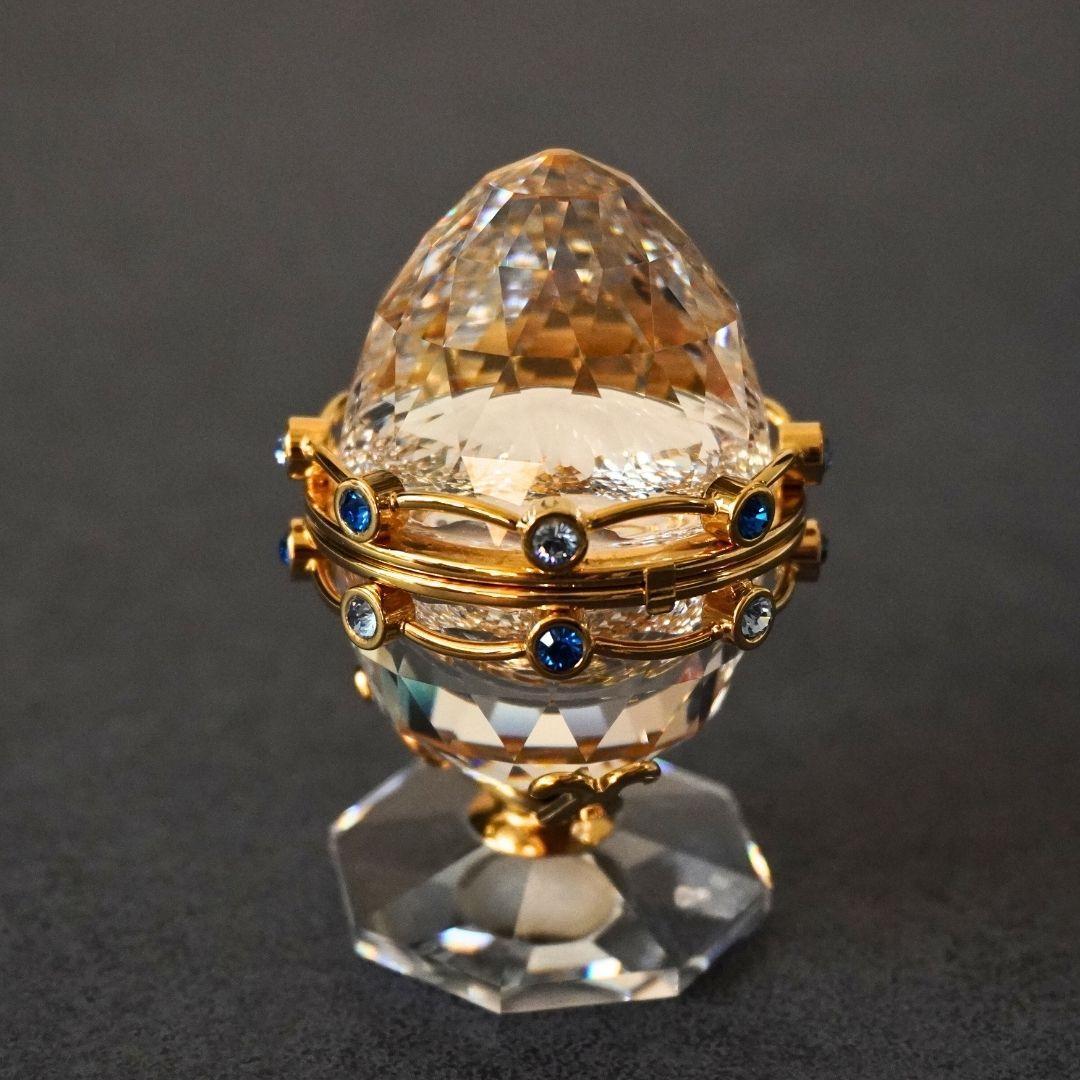 スワロフスキー エッグ ガーランド ゴールドコーティング