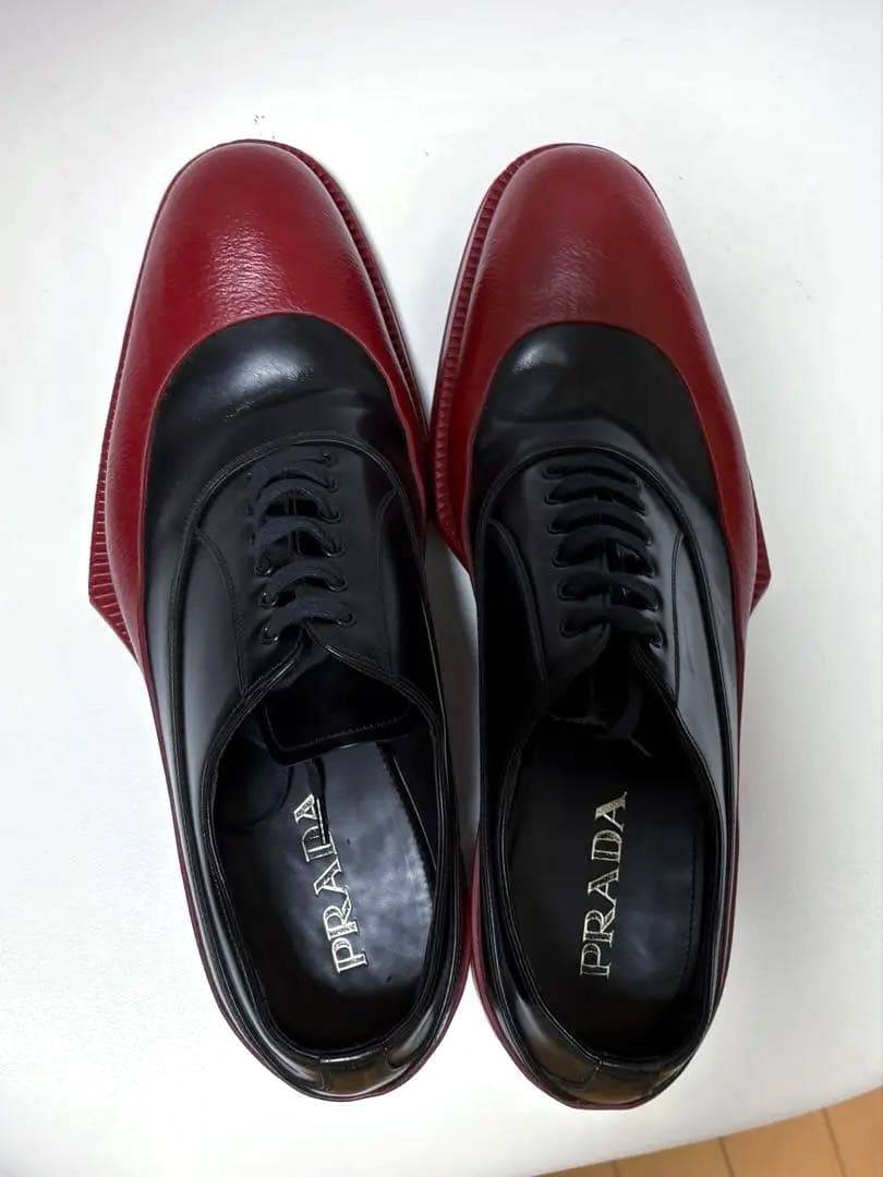 最終価格 名作 プラダ12AW ラバーソールドレスシューズ9美品