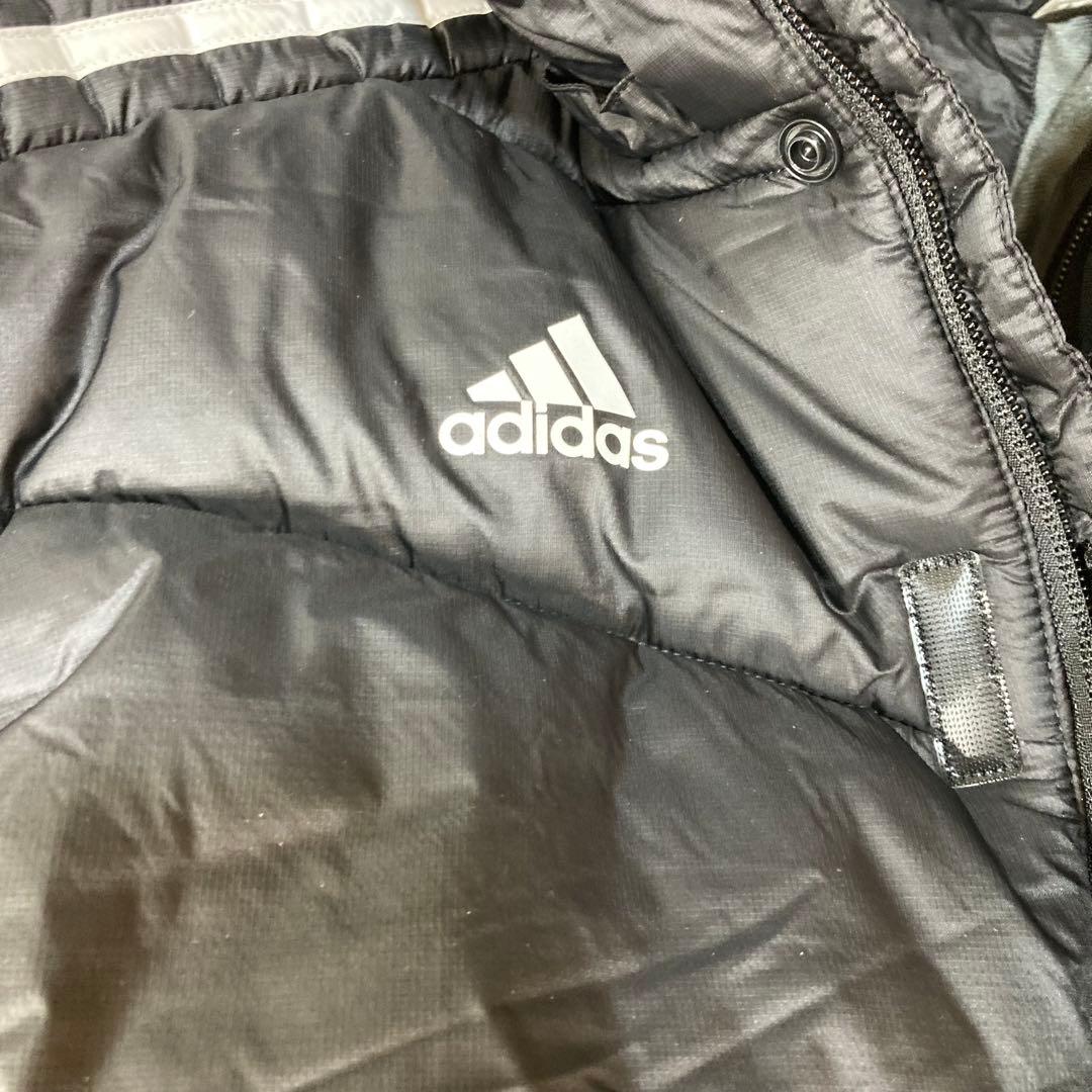 未使用新品タグつき　adidas フード付きロングダウンコート　160
