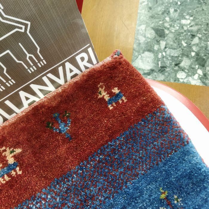 値下げ交渉ミニギャベ●33×36㎝●手織●本物●新品未使用 遊牧民が紡ぐギャッベ