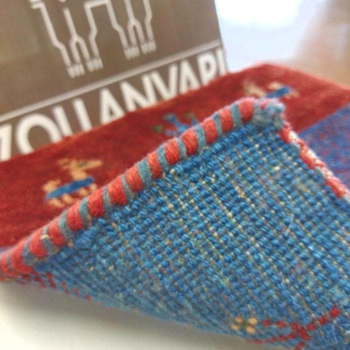 値下げ交渉ミニギャベ●33×36㎝●手織●本物●新品未使用 遊牧民が紡ぐギャッベ