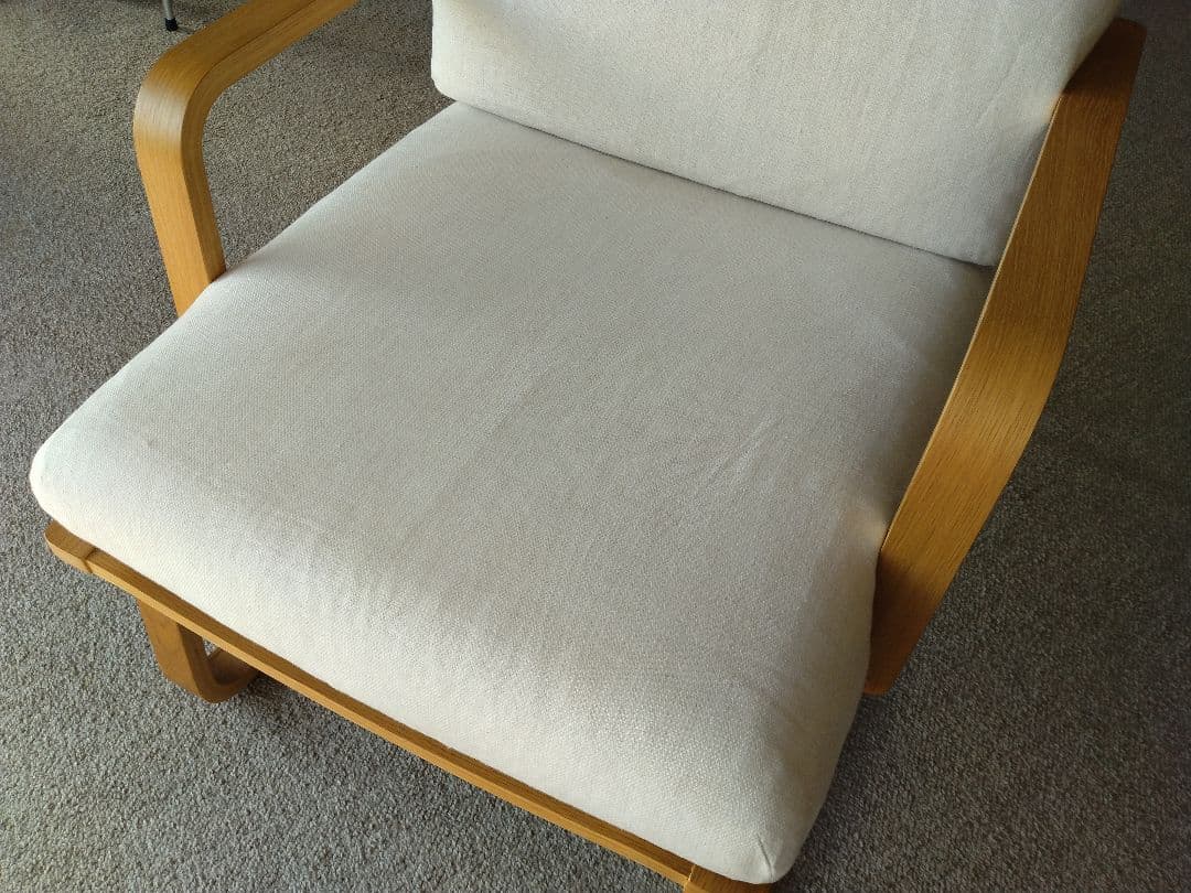 【美品】MUJI無印良品 ダイニングソファチェアオーク材/リビングでもつかえる①